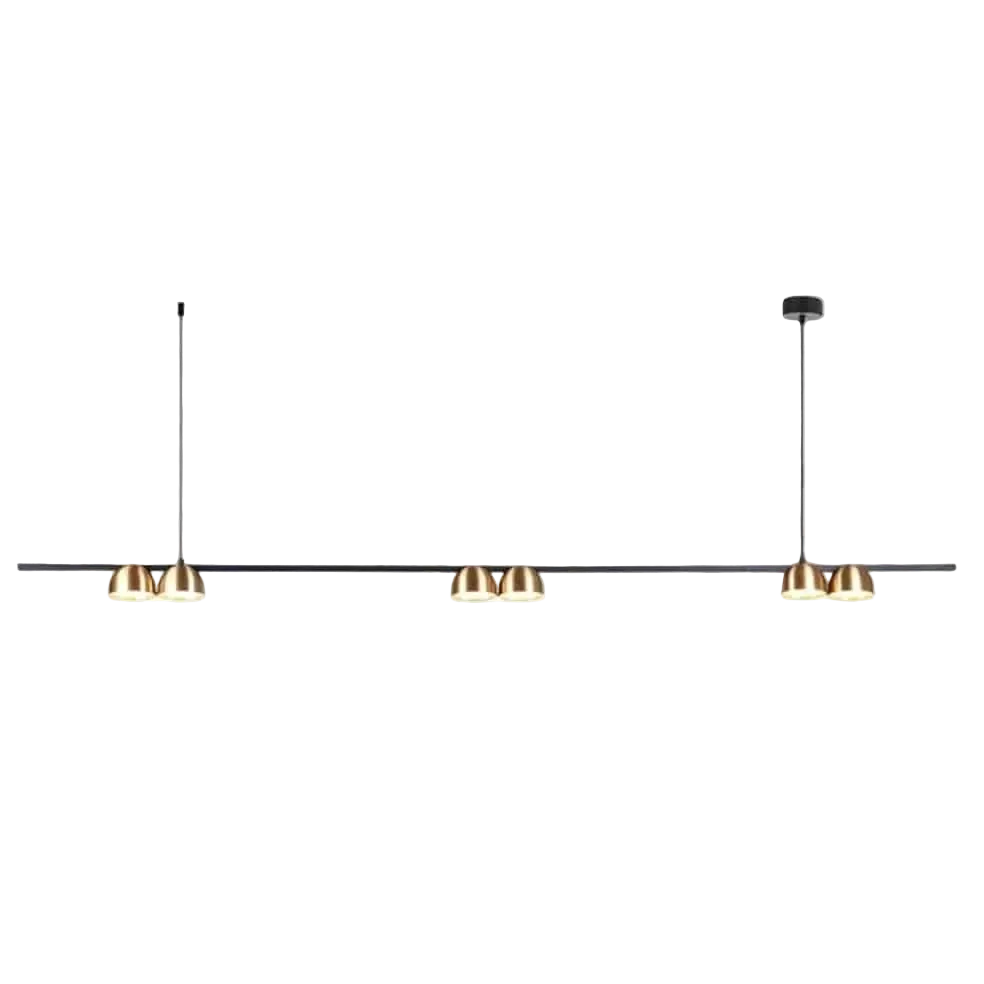 Dallas 1500 Linear Pendant - Black & Gold