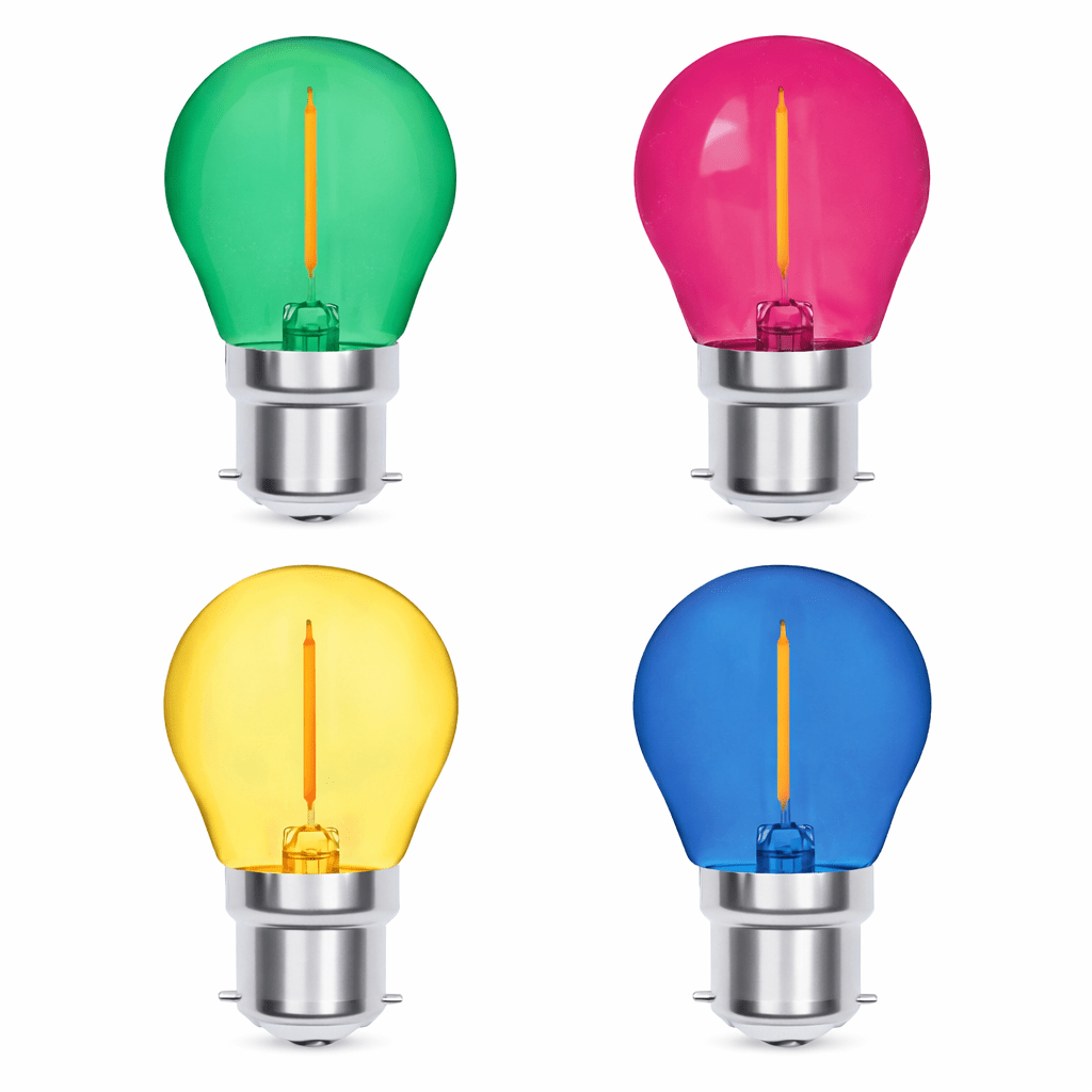 LED Bulb - 1W Transparent Filament Golf Ball (2 Pack)