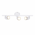 White three-light spotlight fixture on a white background