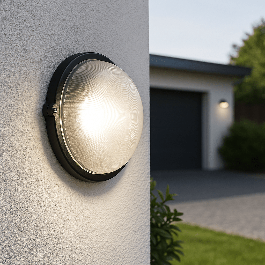 Black LED Bulkhead IP54 Daylight White