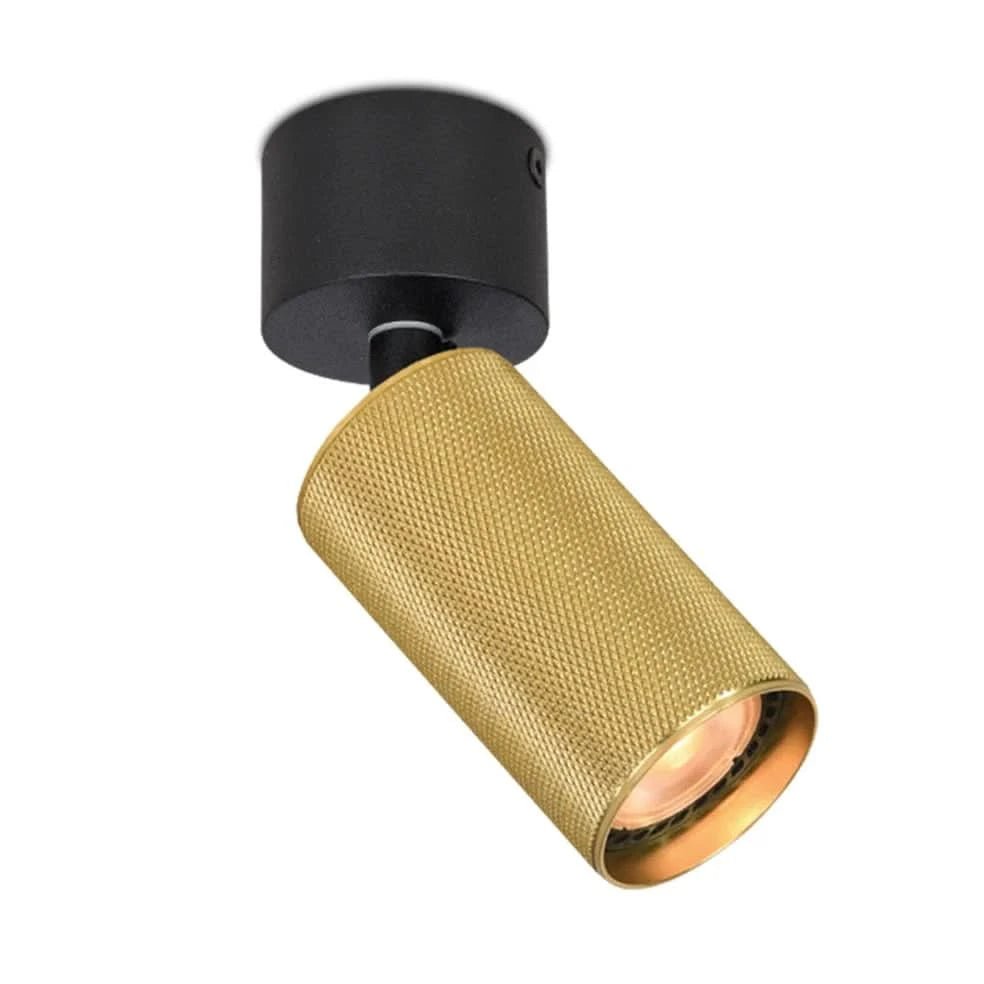 Boston Black & Annealed Gold Surface Mount Spotlight