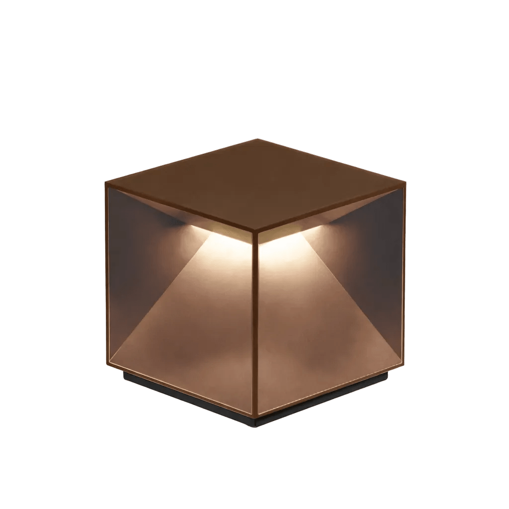 Corten Cubo Maxi Table Lamp - Dimmable Rechargeable