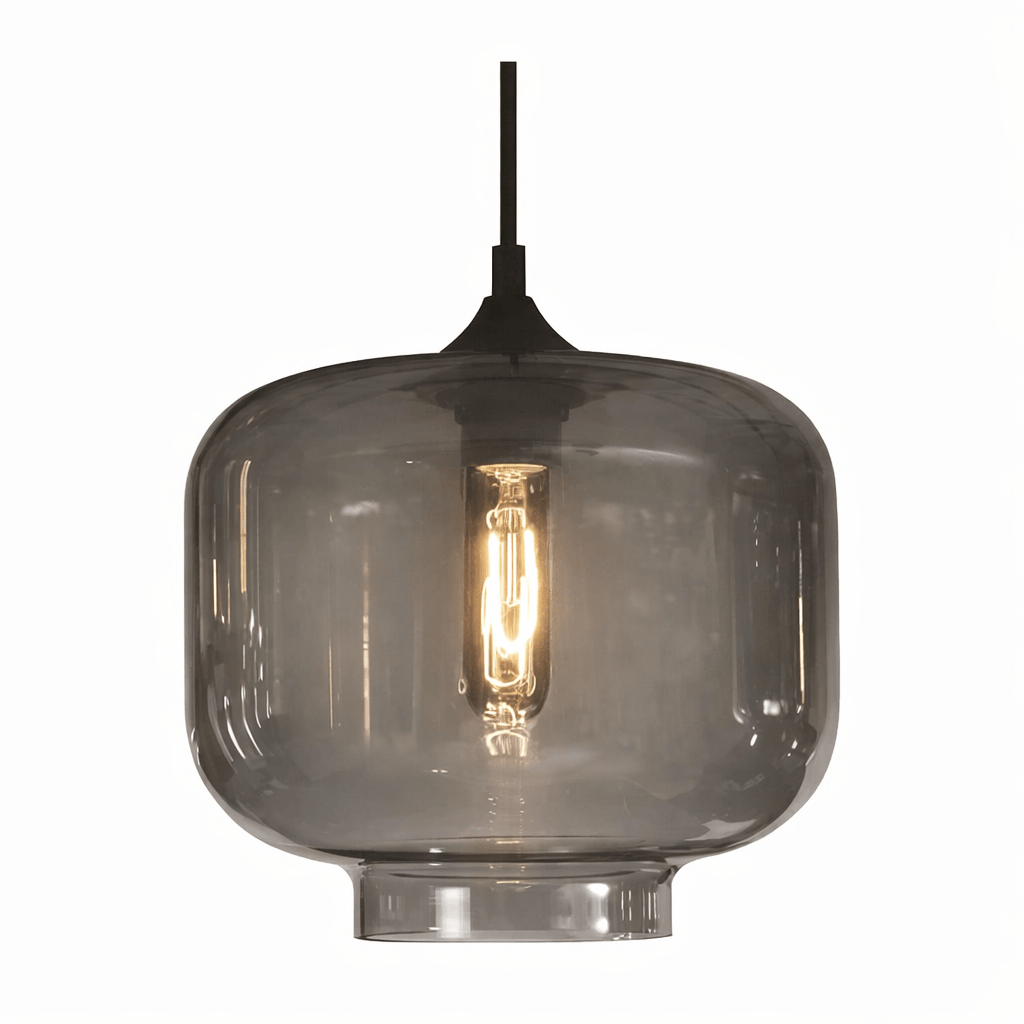 Smoke Grey Elza Glass Pendant