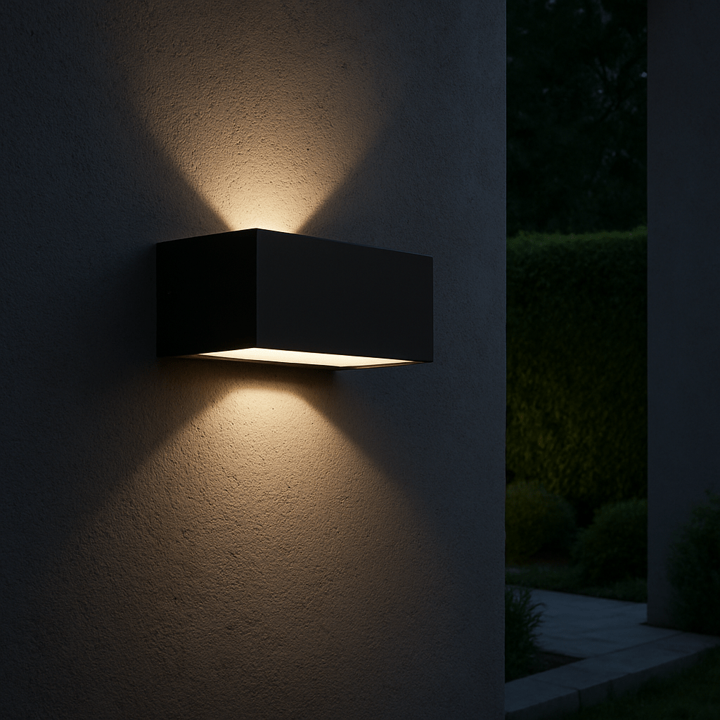 LED Black Outdoor Wall Light - IP65 CCT