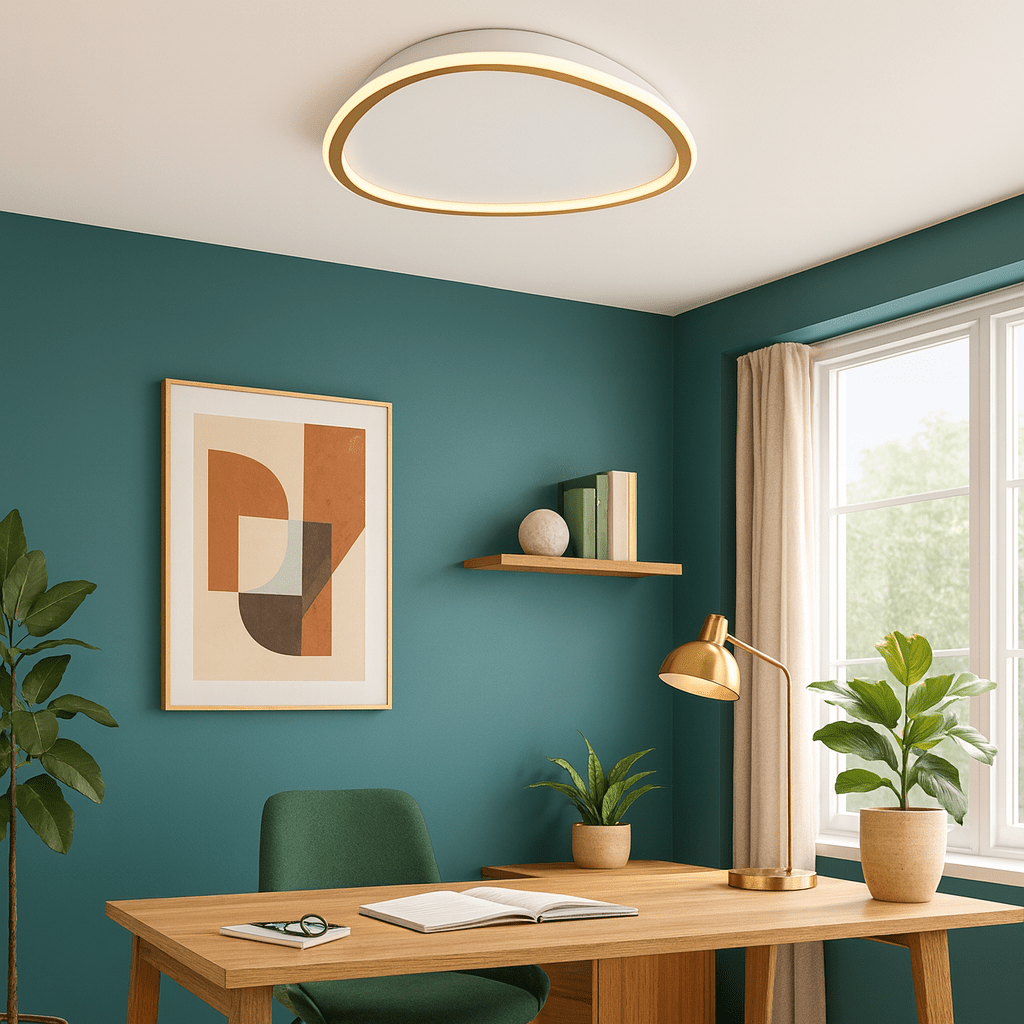 Modern ceiling LED installation showcasing flush-mounted light
