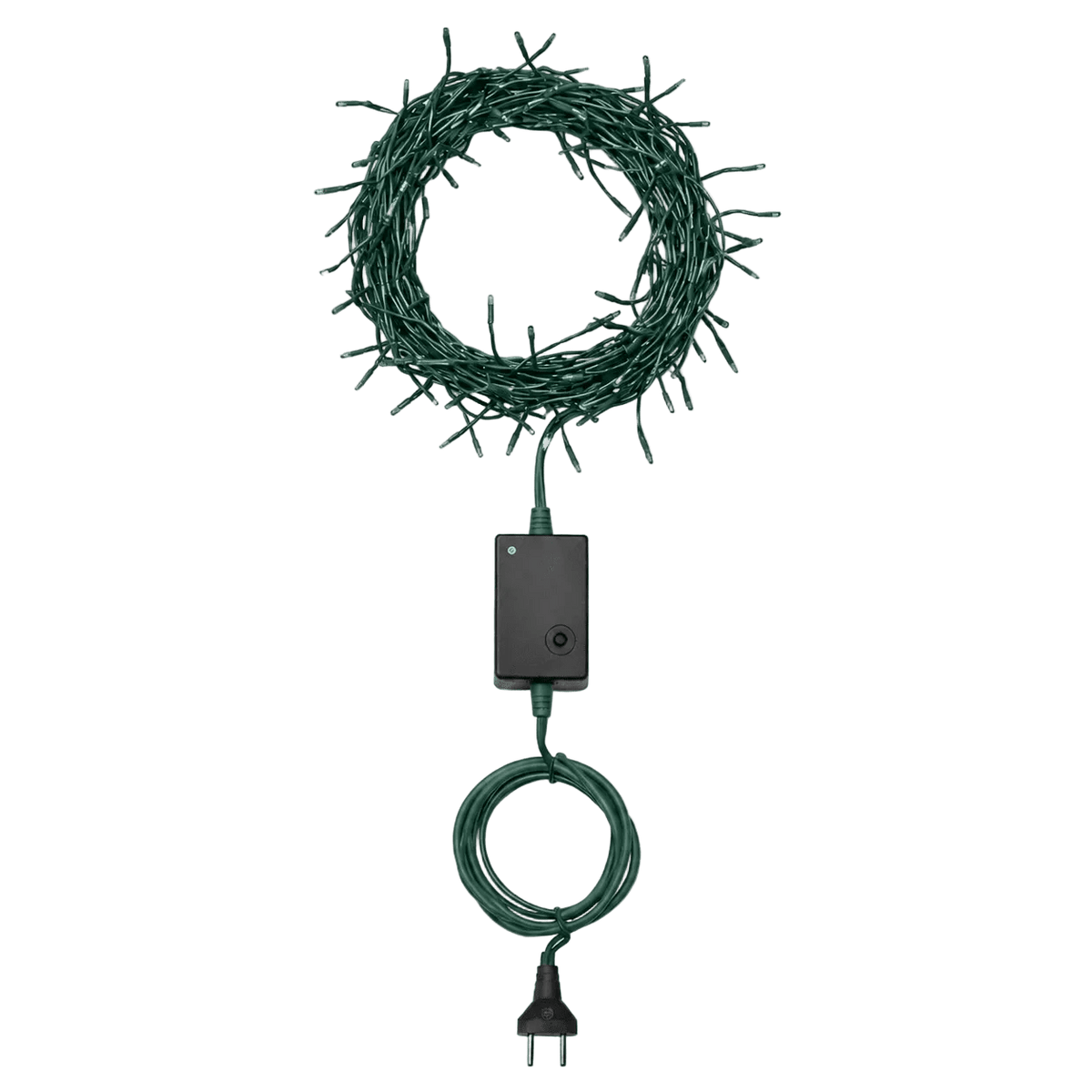 LED Fairy Lights - 12 Meter / Green Cable / Connectable / 8 Function