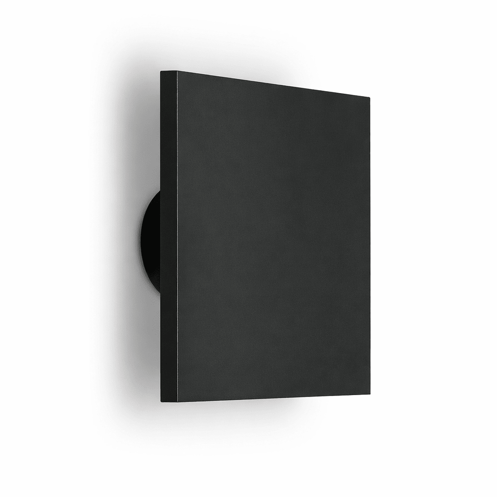 Focal Square Black Backlit LED Wall Light (Coastal)