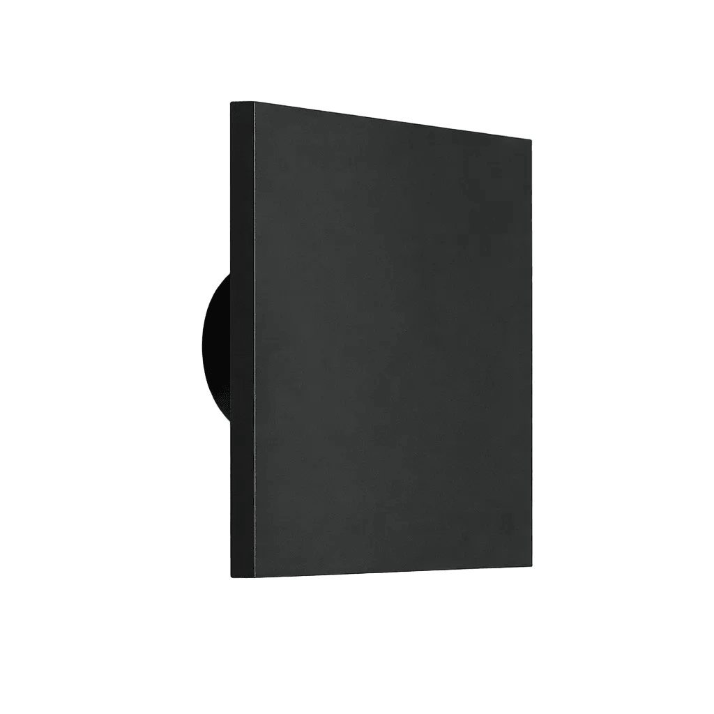 Focal Square Black Backlit LED Wall Light (Coastal) - Warm White 3000K