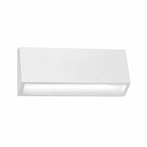 Julia CCT Surface Mount Footlight in white, featuring a sleek design with a clear light cover.