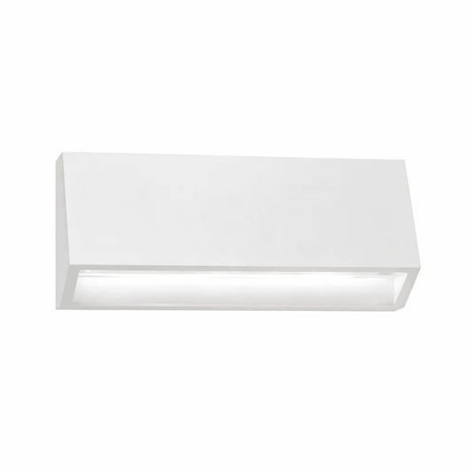 Julia CCT Surface Mount Footlight in white, featuring a sleek design with a clear light cover.