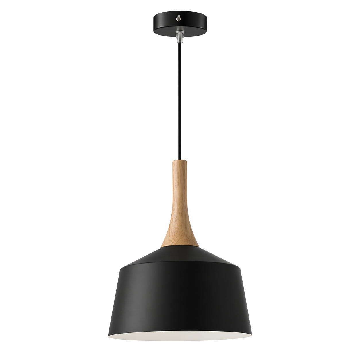 Black Wood Pendant Light IP20