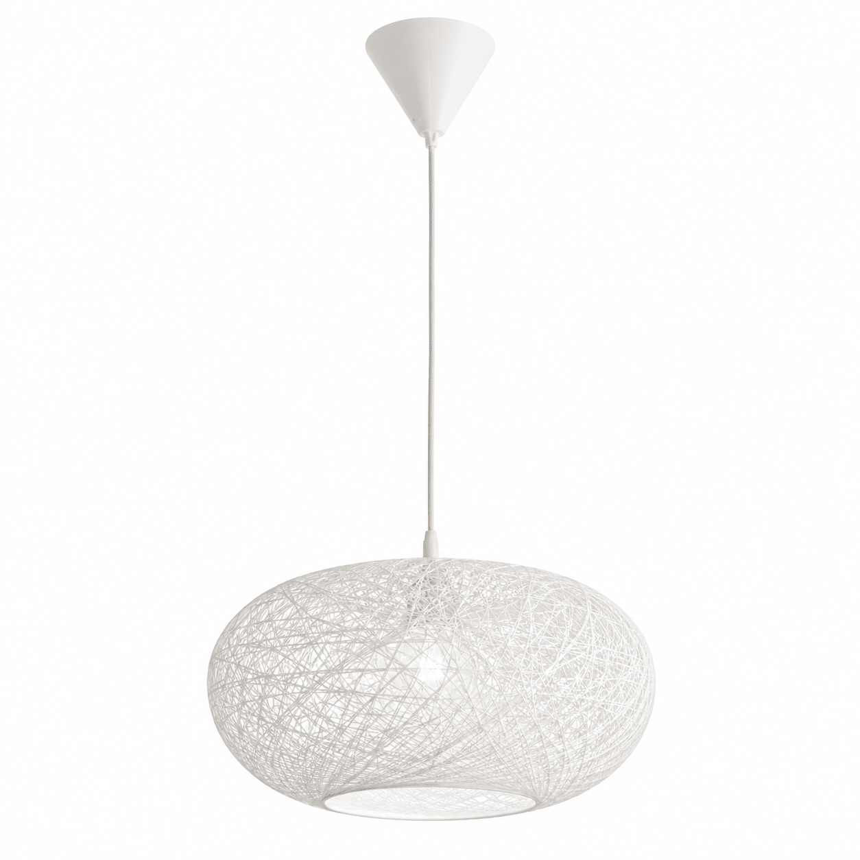 400mm White Twine Pendant