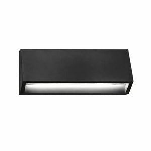 Black Julia CCT surface mount footlight with sleek design and integrated LED.