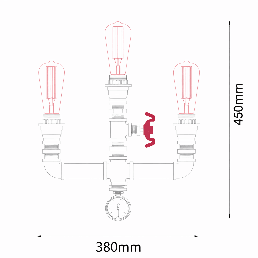 Steam 3L Indoor Wall Light