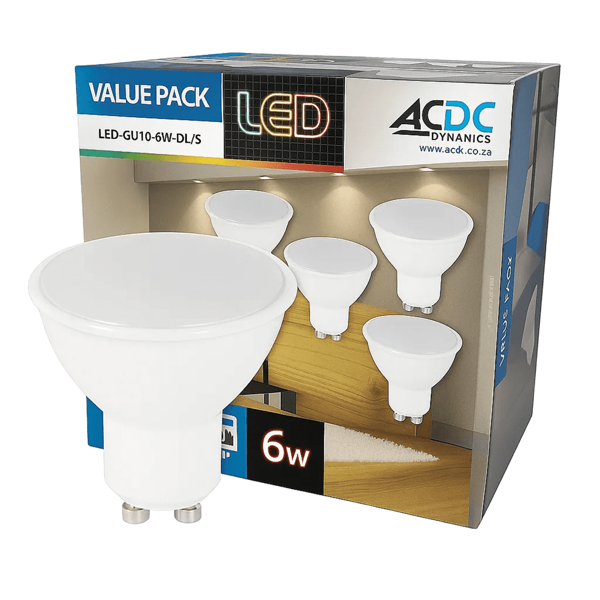 6W GU10 LED Downlight - 2700K Warm White — product on white background