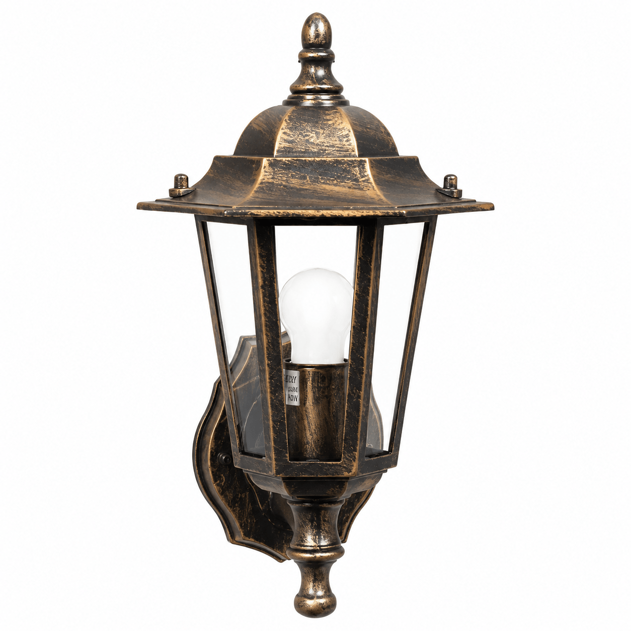Black/Gold Outdoor Wall Light