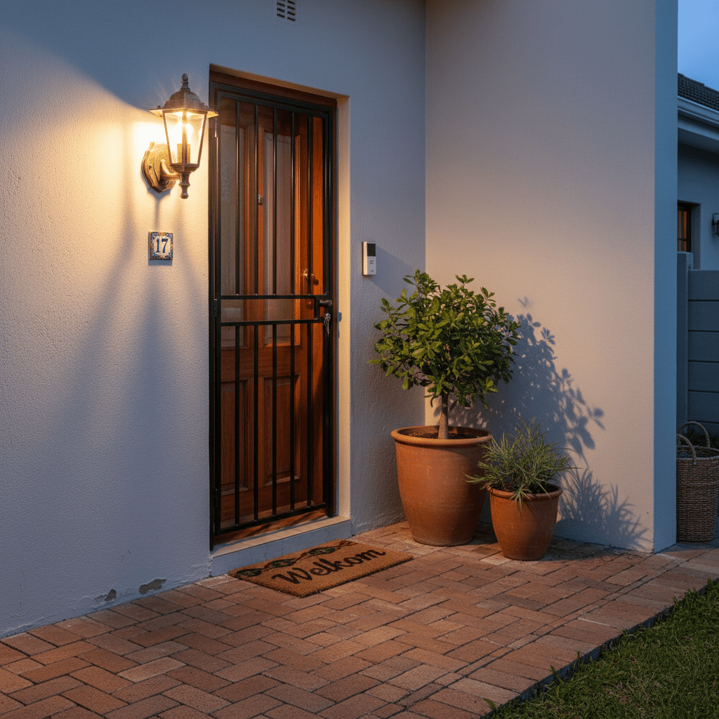 Black/Gold Outdoor Wall Light
