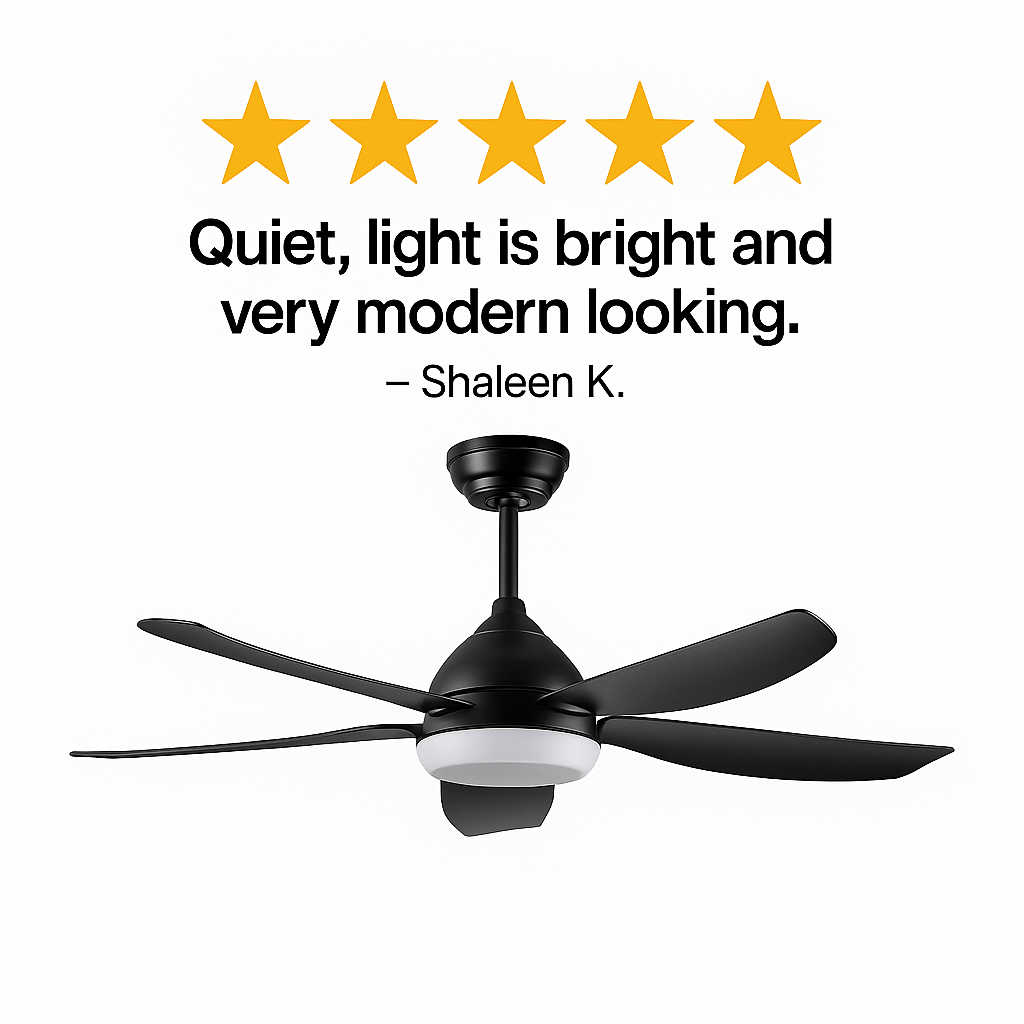 5 Blade Black Ceiling Fan