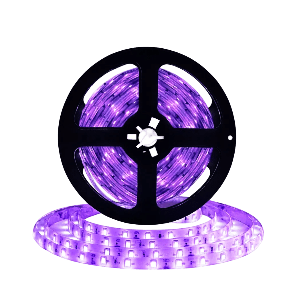 Ultra Violet (UVA) LED Striplight 24Vdc - 9.6W 120LED (5m)