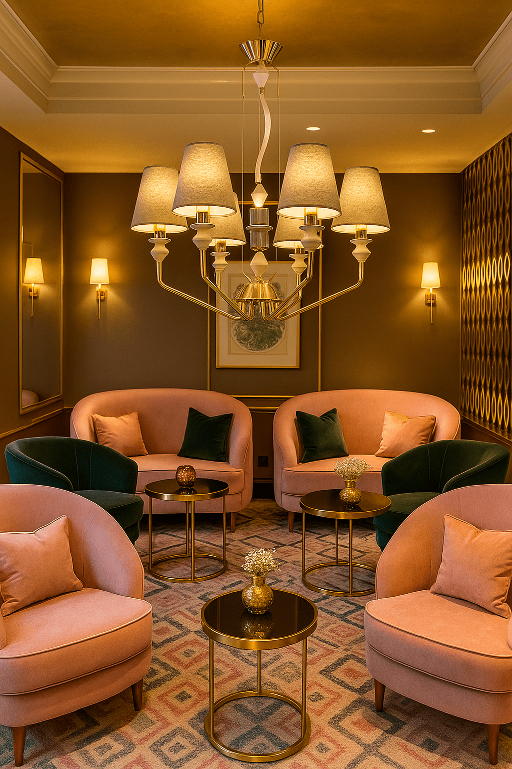chandelierデスク Champagne Gold Ceramic Chandelier – Future Light - LED Lights