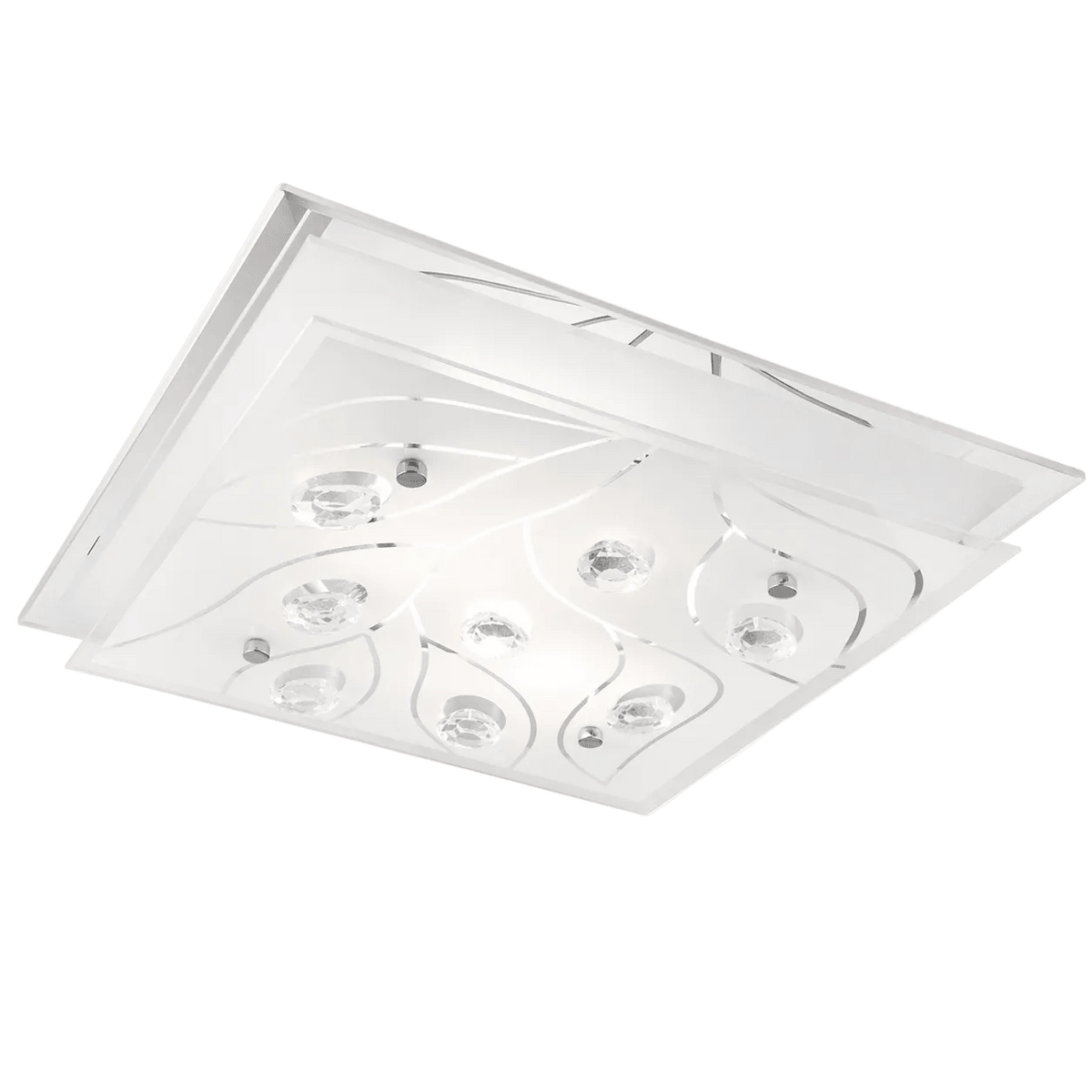 Polished Chrome Square Ceiling Light