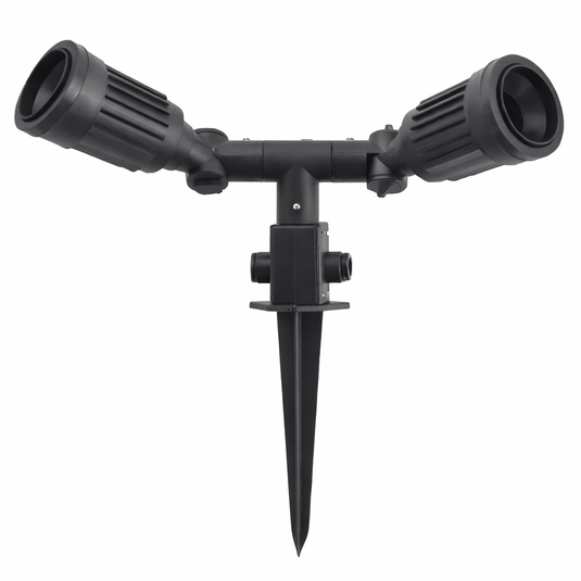 Black PVC Dual Garden Spike IP54