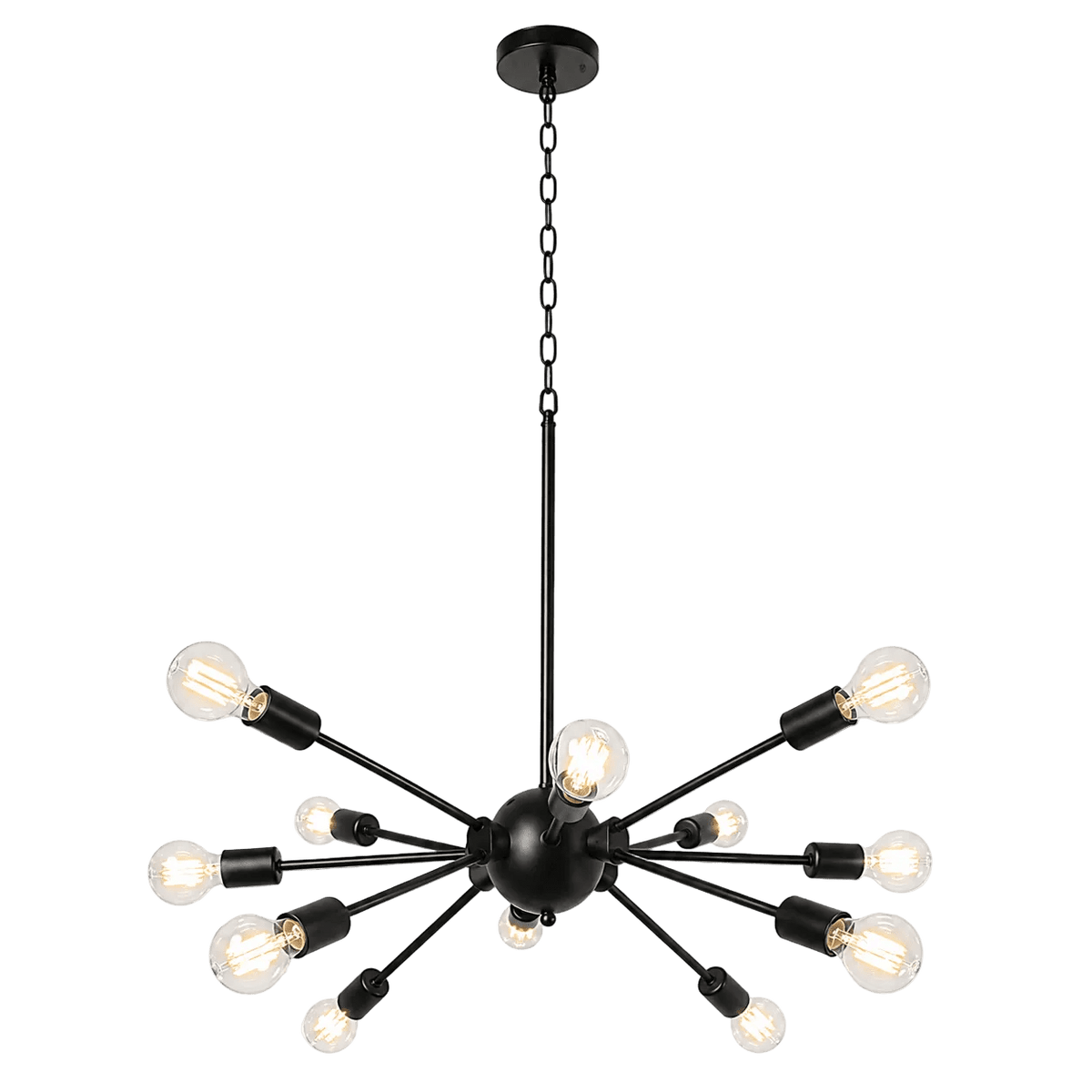 Supernova 12 Black Pendant Light