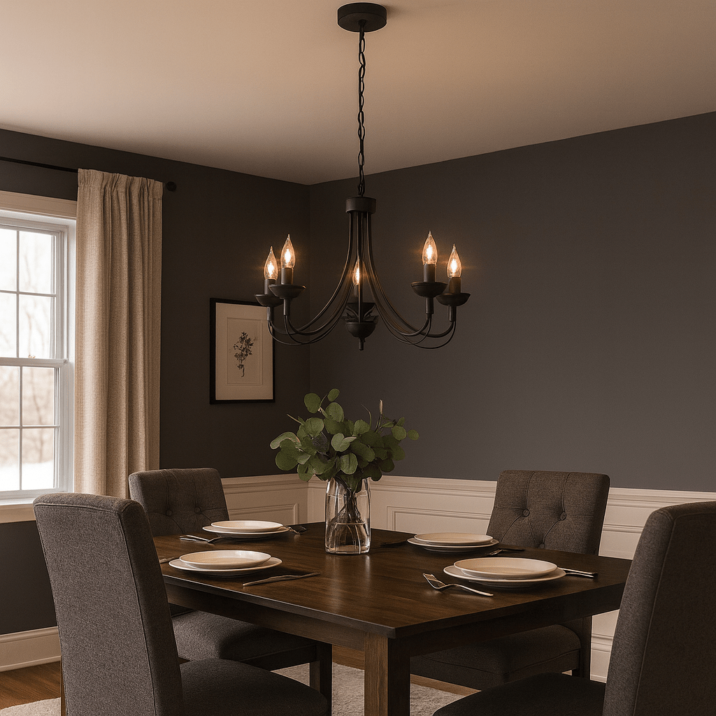 5 Light Metal Chandelier