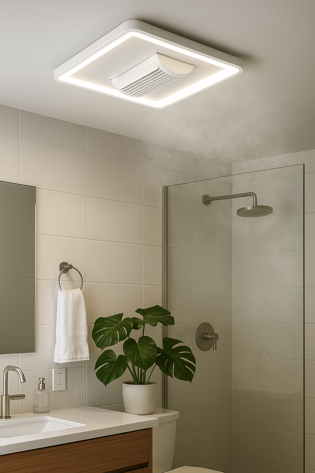 Square CCT LED Ceiling Fan with Remote Control