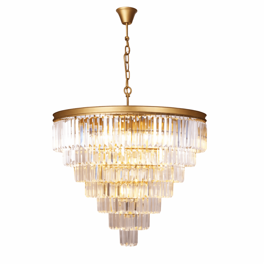 Sand Gold 7 Tier Crystal Chandelier