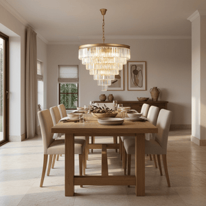 Sand Gold 7 Tier Crystal Chandelier