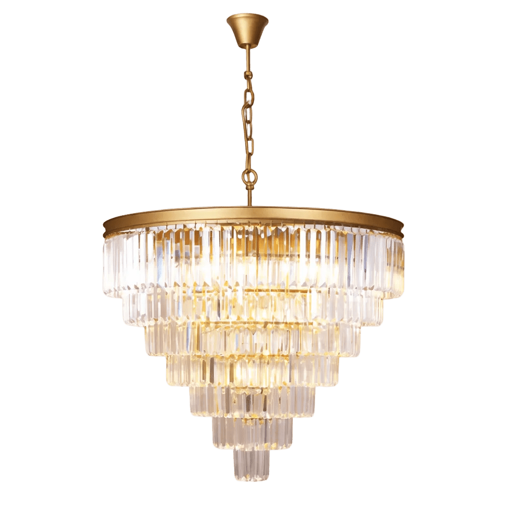 Sand Gold 7 Tier Crystal Chandelier