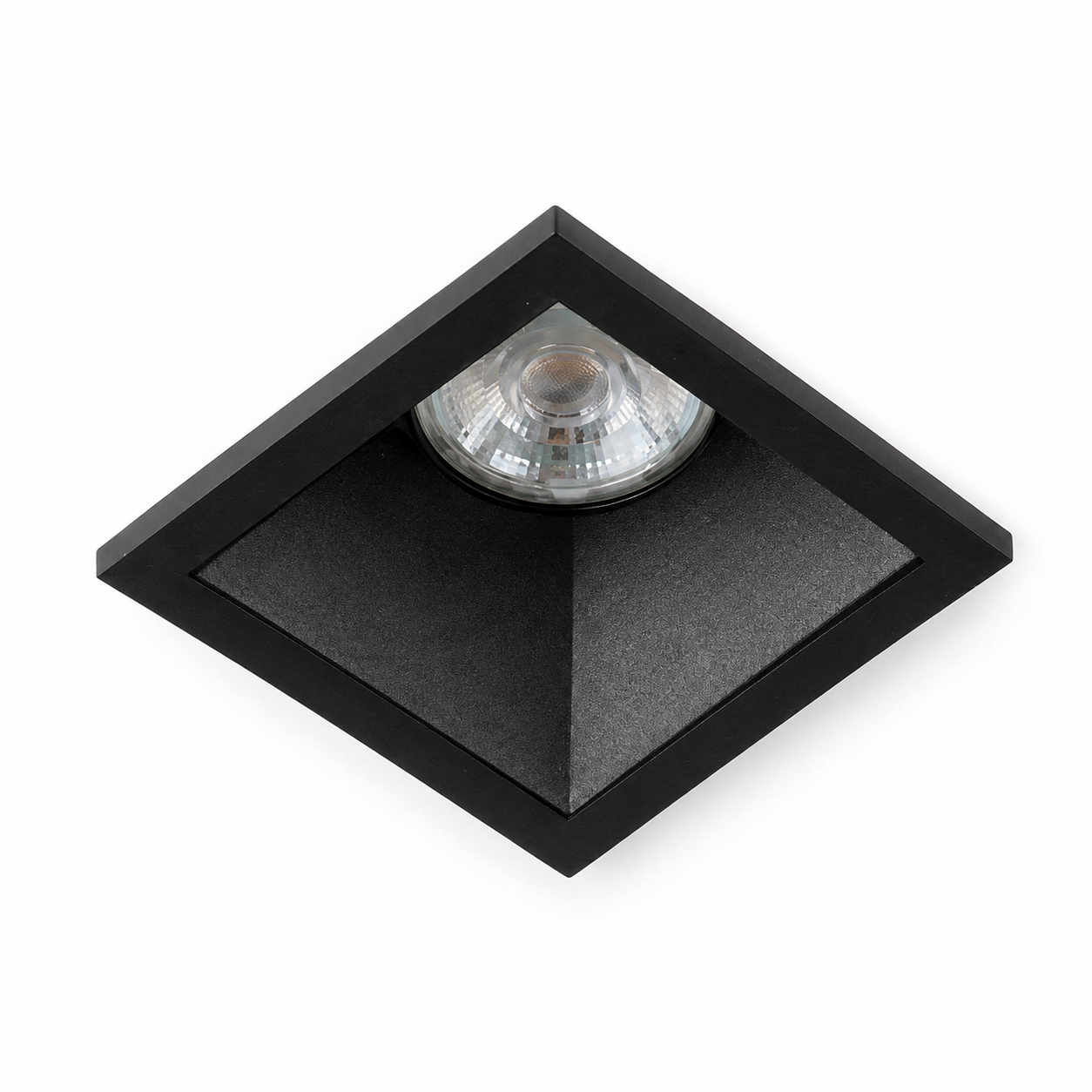 Anti-Glare Square Downlight – Black GU10