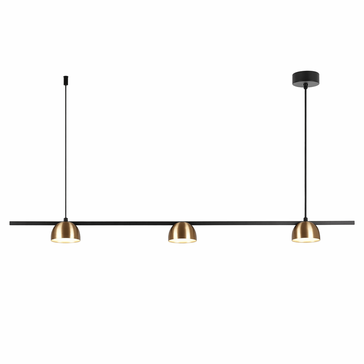 Dallas 1000 Linear Pendant Light - Black & Gold