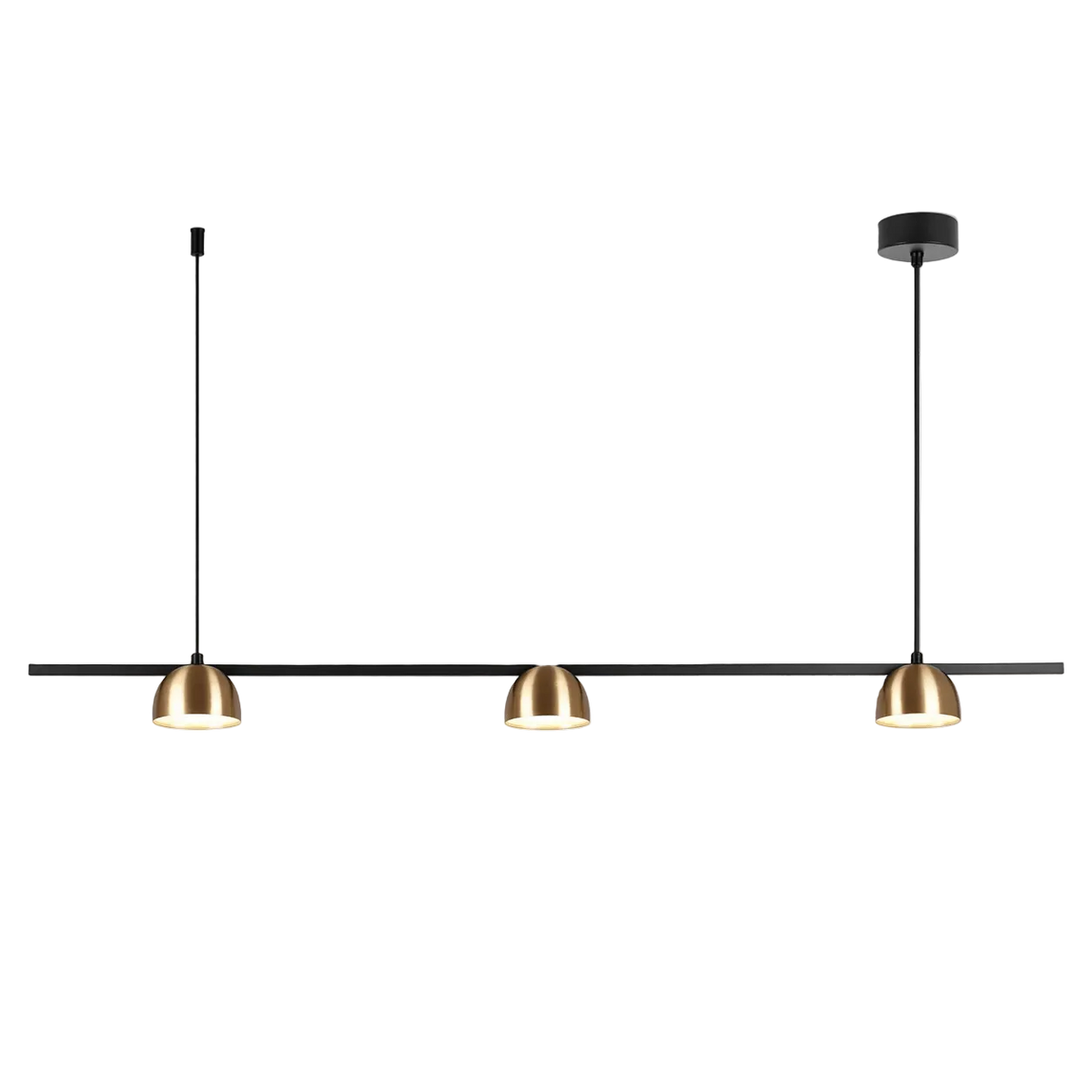 Dallas 1000 Linear Pendant Light - Black & Gold