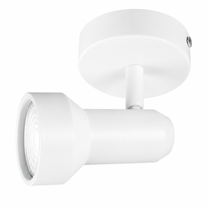 Sleek matt white spotlight with a round ceiling mount, designed for modern interiors.