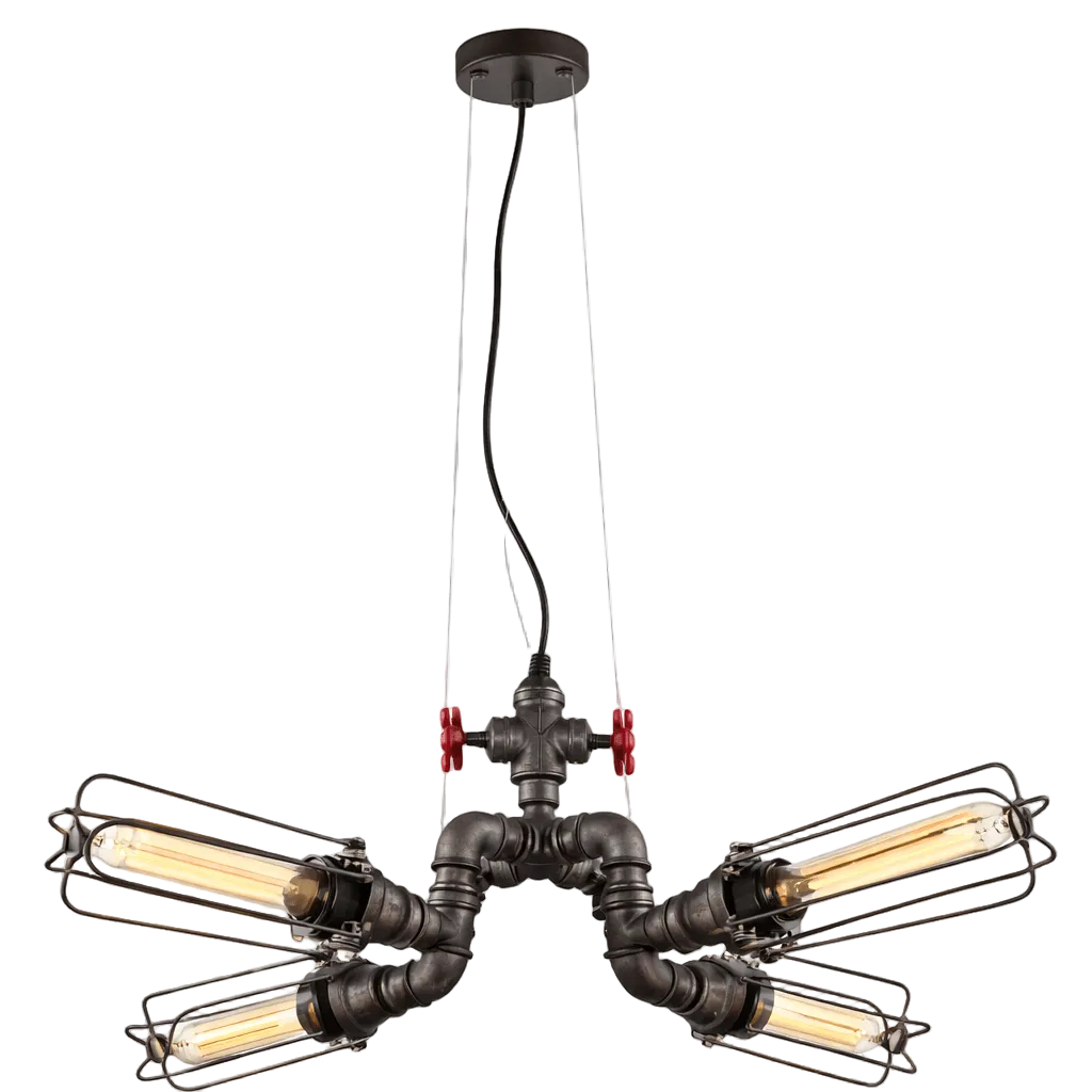 LED Pendant - Industrial 4 Light