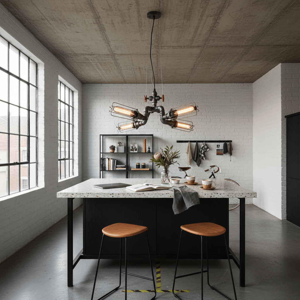 LED Pendant - Industrial 4 Light