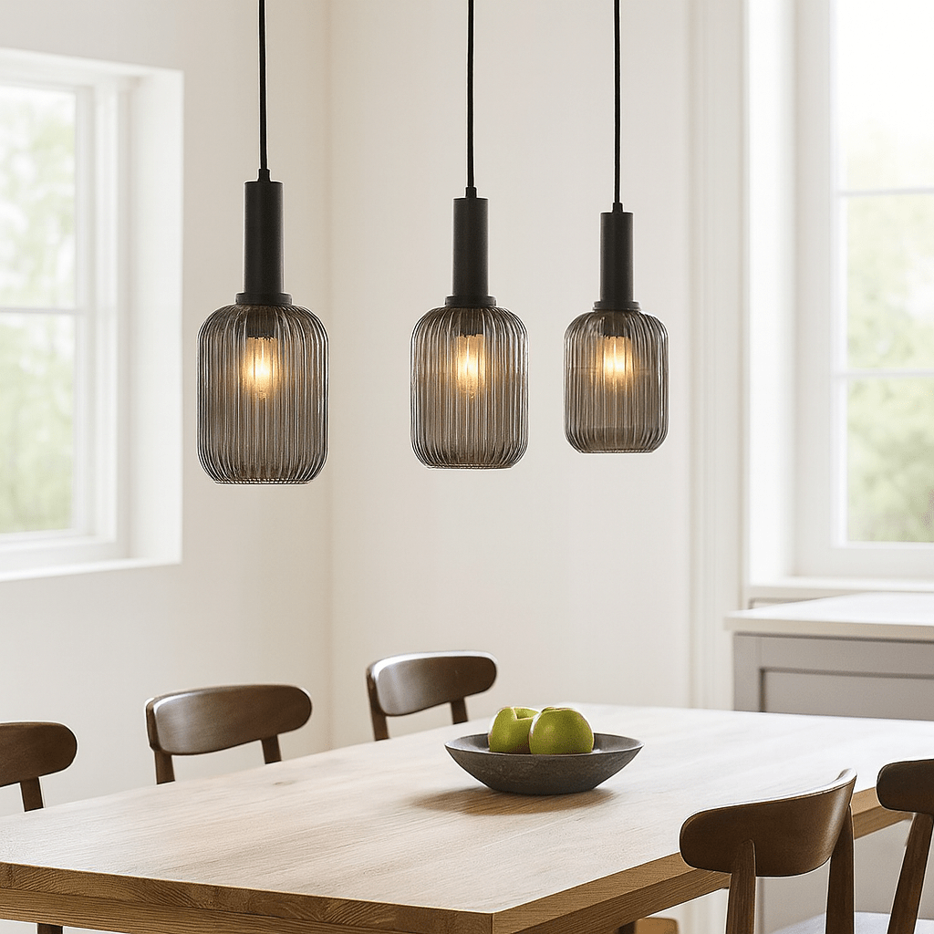 Athina Smoke Cut Glass Pendant