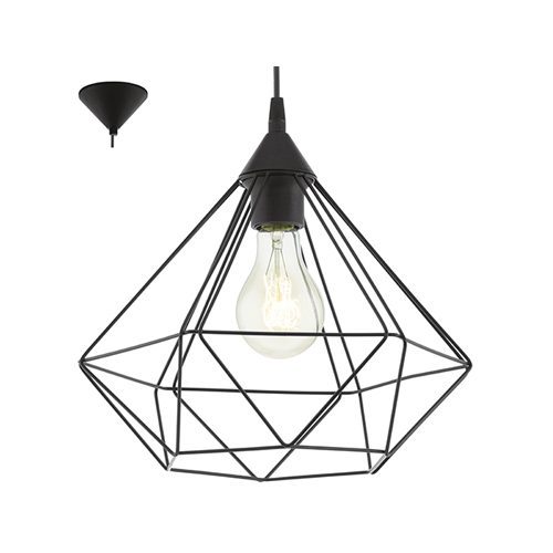 Black Pendant Light Steel Construction