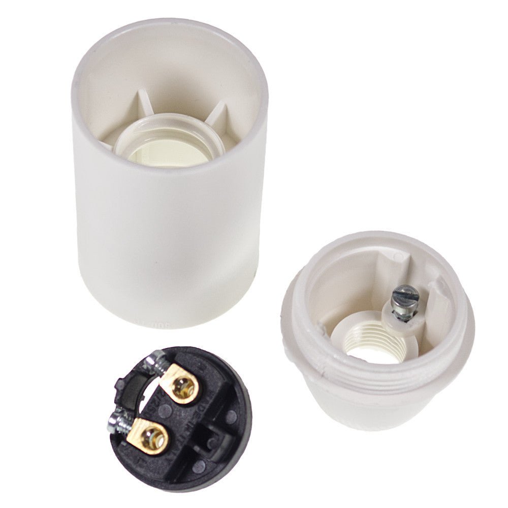 White Plastic Lampholder SES Base