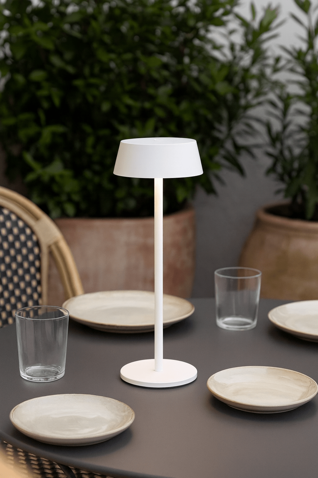 Lola White LED Table Lamp - Rechargeable