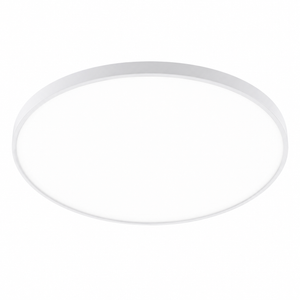 Round white LED ceiling light on a white background