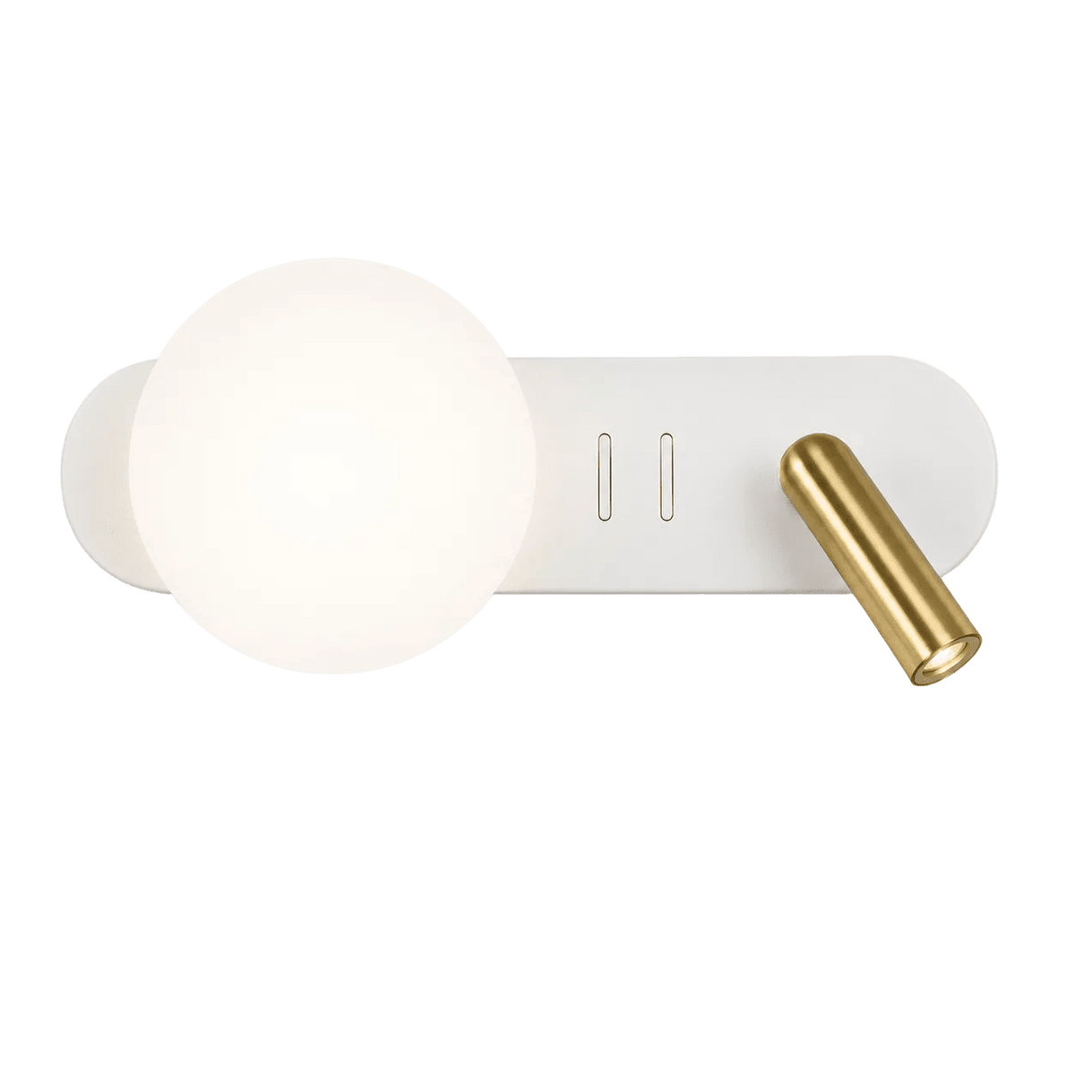 Regis White & Gold Wall / Reading Light