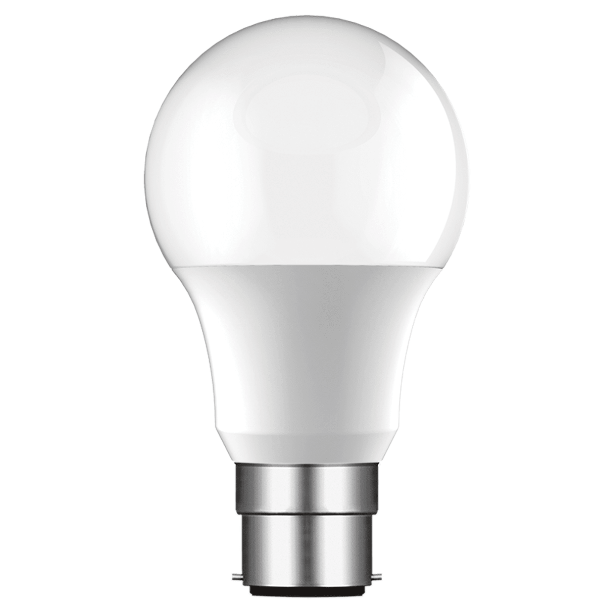 9W Opal A60 LED Bulb B22, 4000K Cool White, white background, 1254 x 1254