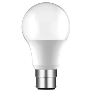 9W Opal A60 LED Bulb B22, 4000K Cool White, white background, 1254 x 1254