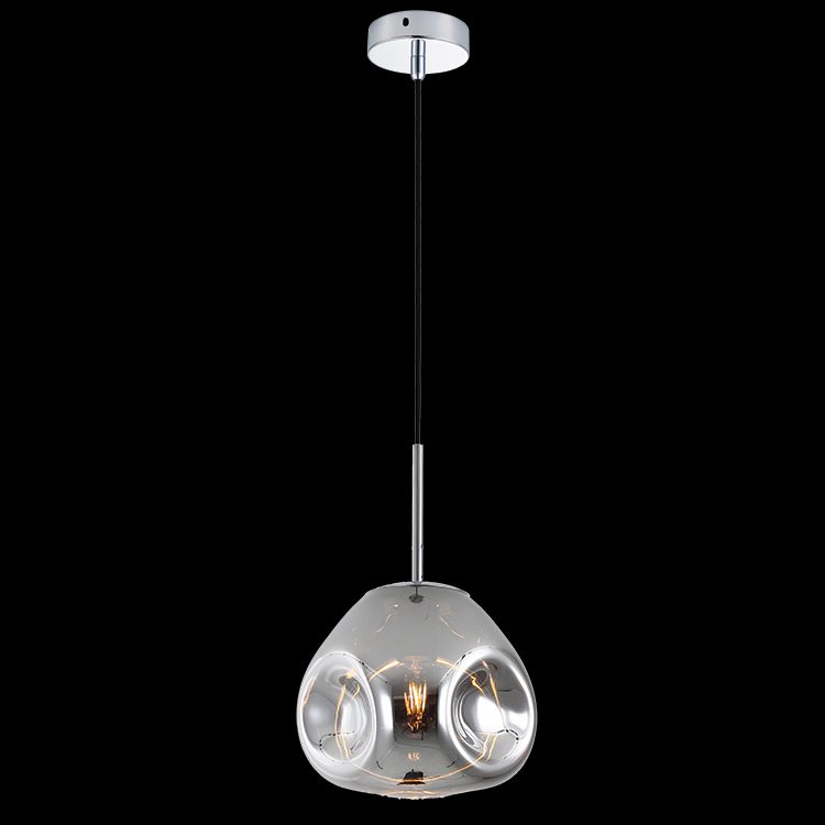 Murphy Smokey Chrome Round Pendant Light
