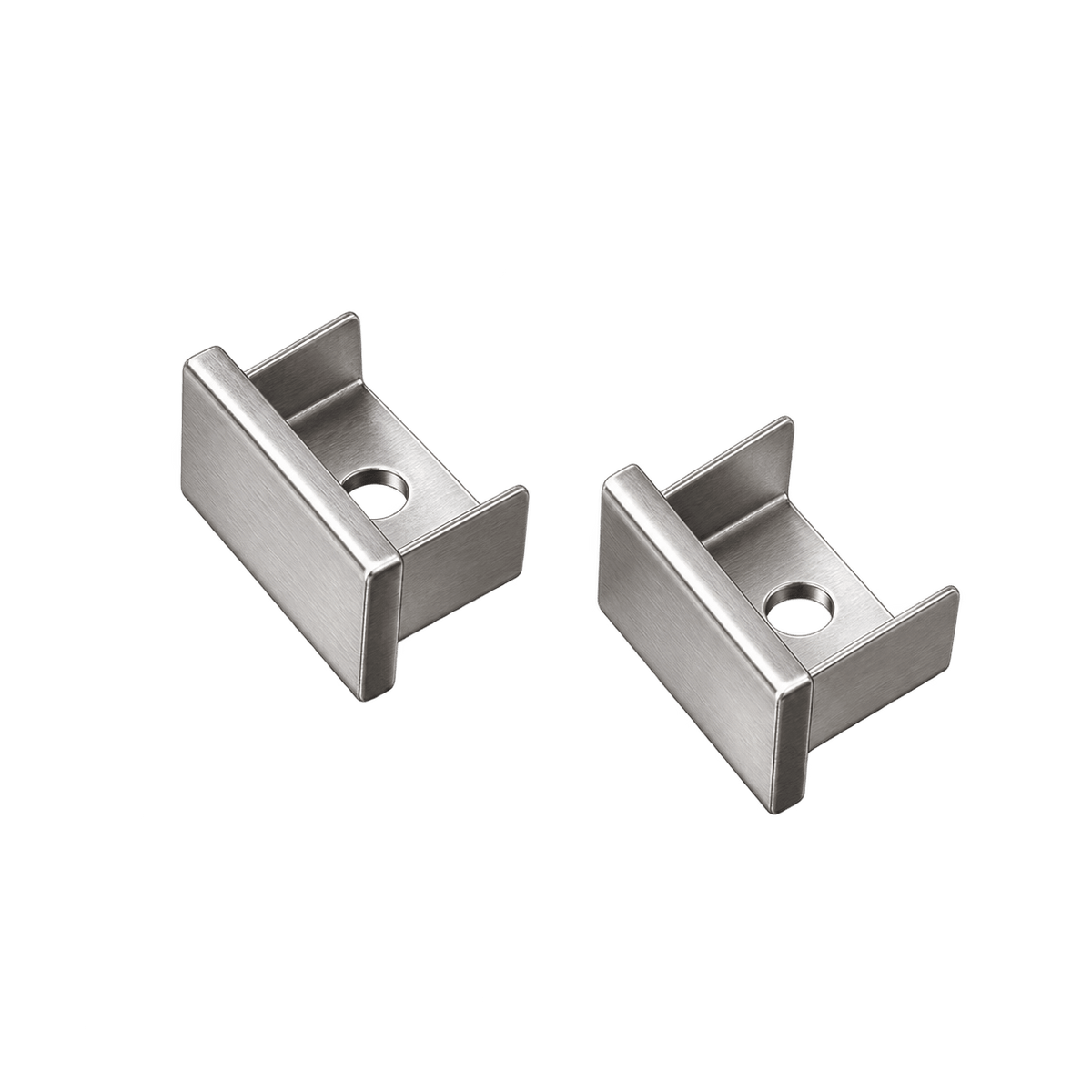 Transparent cutout of two A6 profile mounting clips