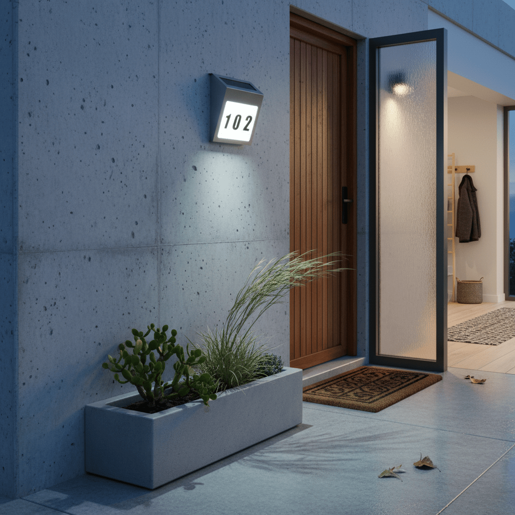 Solar House Number Light