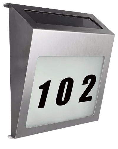 Solar House Number Light